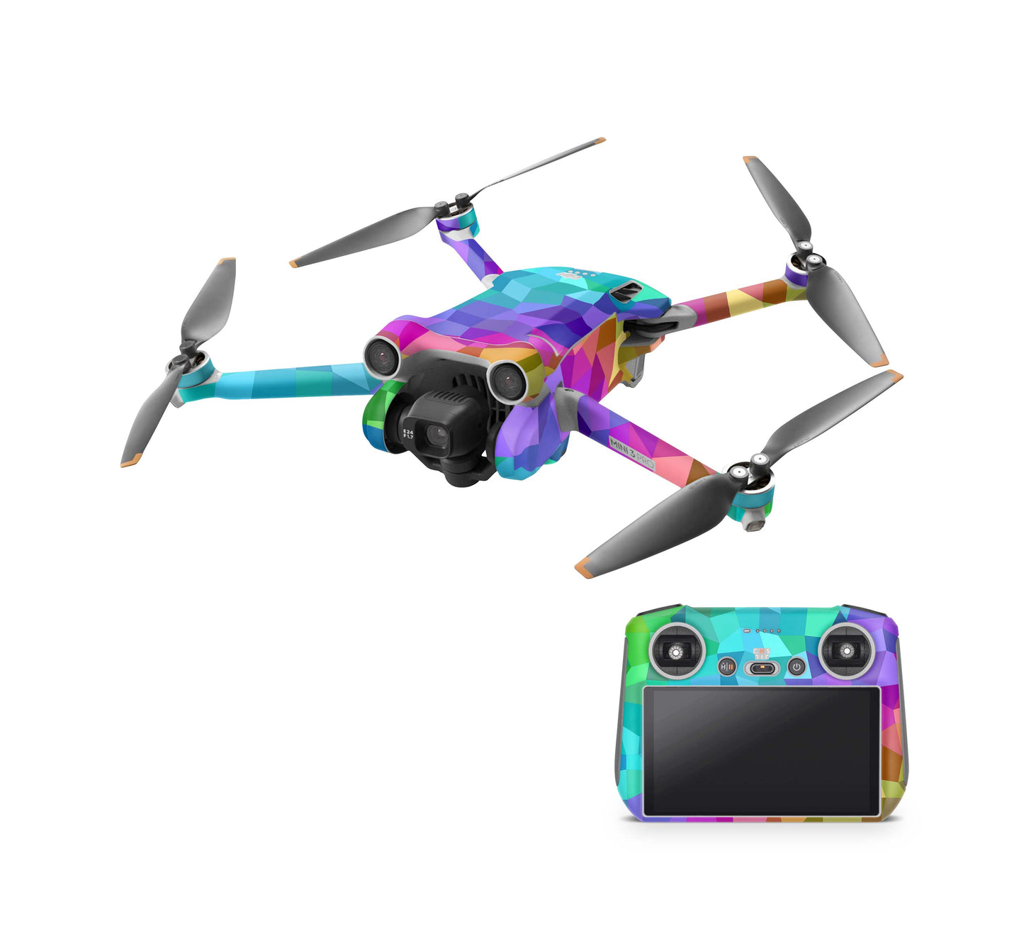 DJI Mini 4 Pro Skin + RC2 Controller Skins Vinyl Folierung Drohne Cruo Aufkleber skins4u   