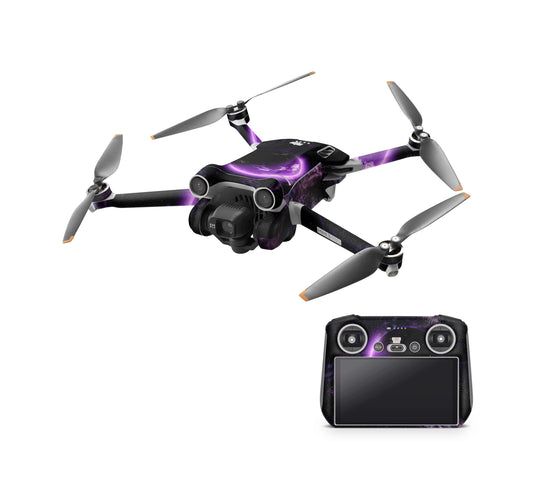 DJI Mini 4 Pro Skin + RC2 Controller Skins Vinyl Folierung Drohne Purple Space Aufkleber skins4u   