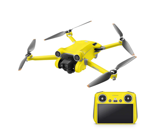 DJI Mini 4 Pro Skin + RC2 Controller Skins Vinyl Folierung Drohne Solid State gelb Aufkleber skins4u   