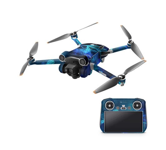 DJI Mini 4 Pro Skin + RC2 Controller Skins Vinyl Folierung Drohne Star Spiral Aufkleber skins4u   