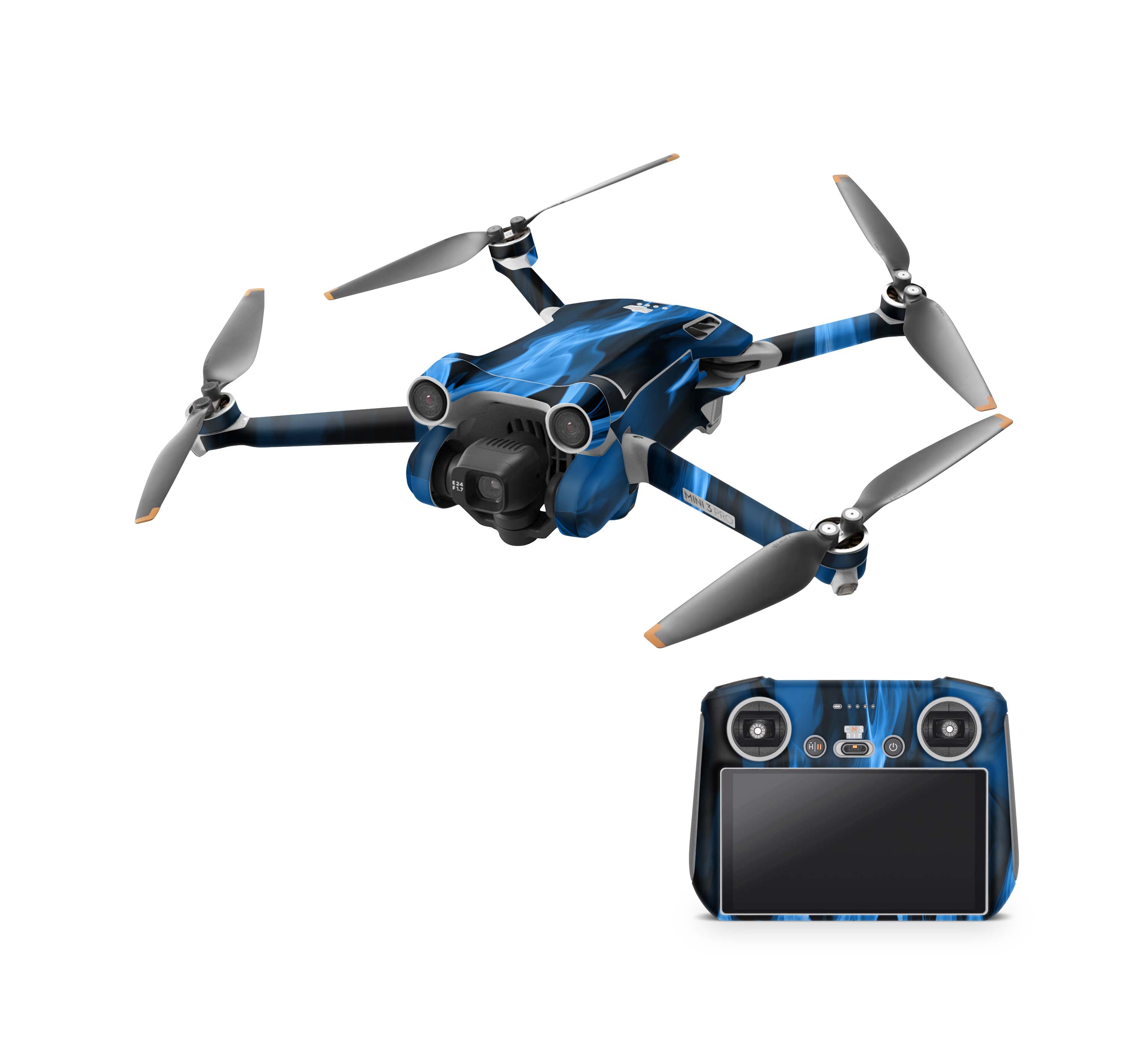 DJI Mini 4 Pro Skin + RC2 Controller Skins Vinyl Folierung Drohne Blau ...