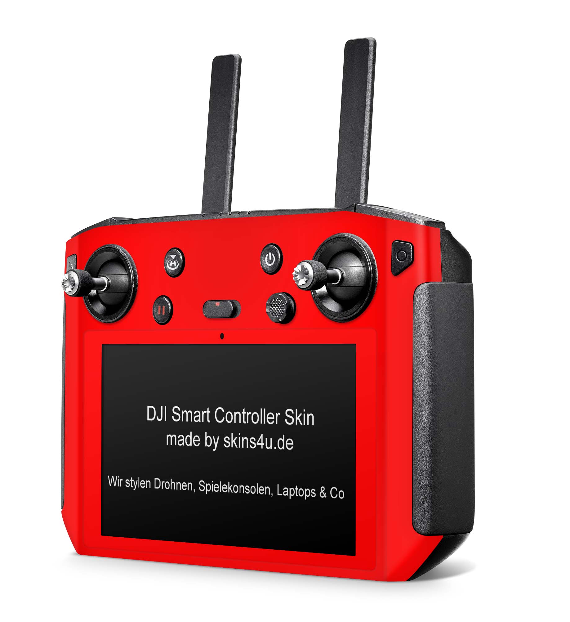 DJI Controller Skins Smart, RC, RC2, RC Pro Design Schutzfolie Aufkleber Neon rot hochglanz Aufkleber skins4u   