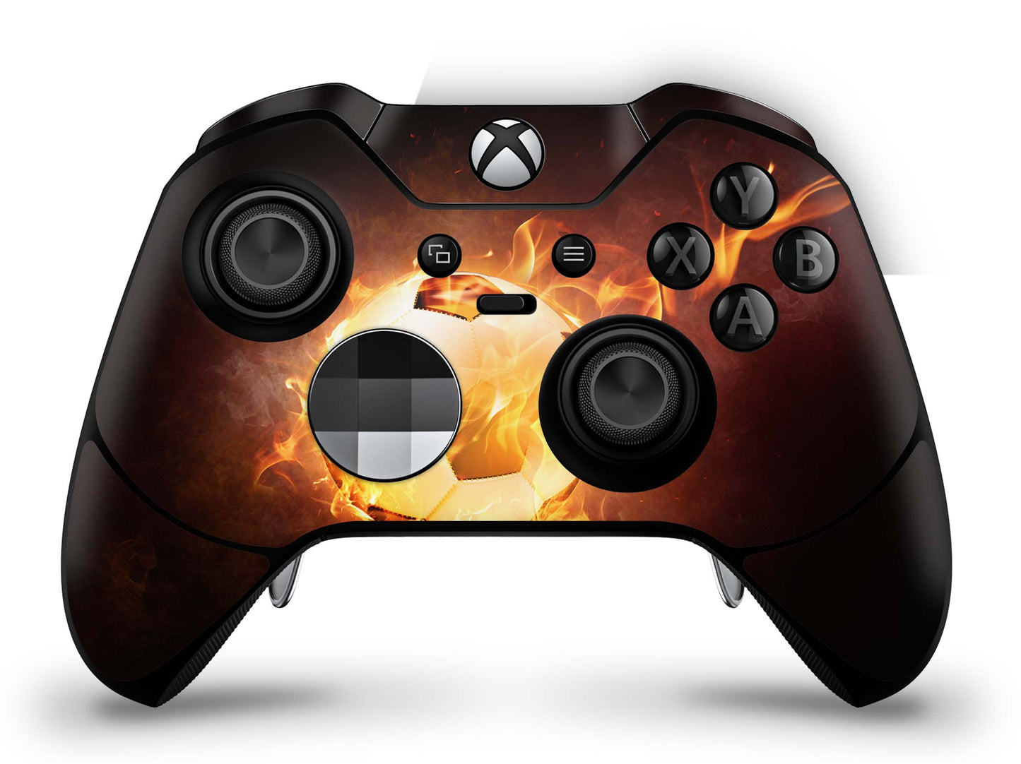 Xbox Elite Wireless Controller Skin Aufkleber Premium Folie brennender fussball Aufkleber skins4u   