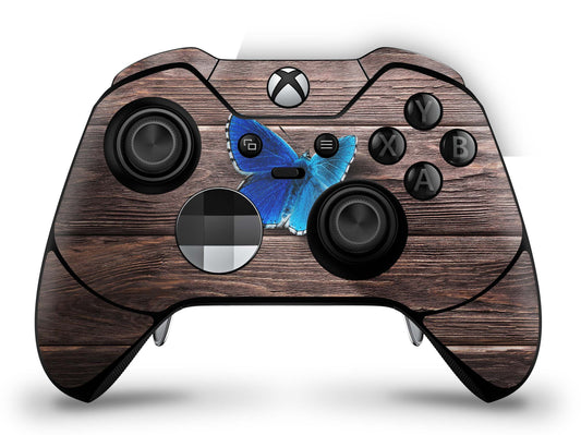 Xbox Elite Wireless Controller Skin Aufkleber Premium Folie butterfly wood Aufkleber skins4u   