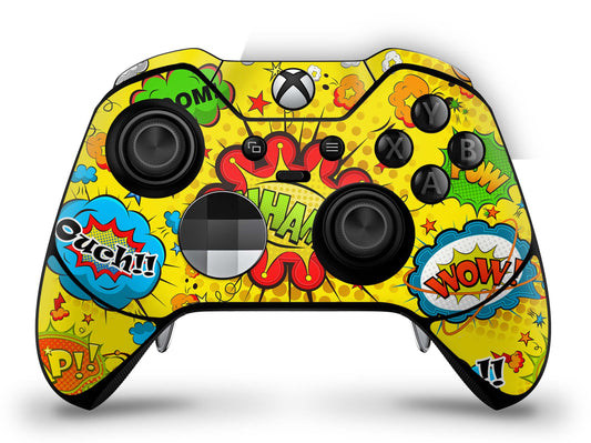 Xbox Elite Wireless Controller Series 2 Skin Aufkleber Premium Folie comics yellow Aufkleber skins4u   