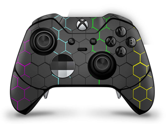 Xbox Elite Wireless Controller Skin Aufkleber Premium Folie exo black rainbow Aufkleber skins4u   