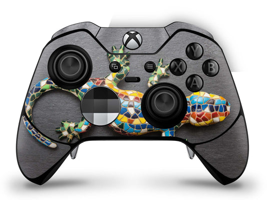 Xbox Elite Wireless Controller Skin Aufkleber Premium Folie mosaik gecko Aufkleber skins4u   