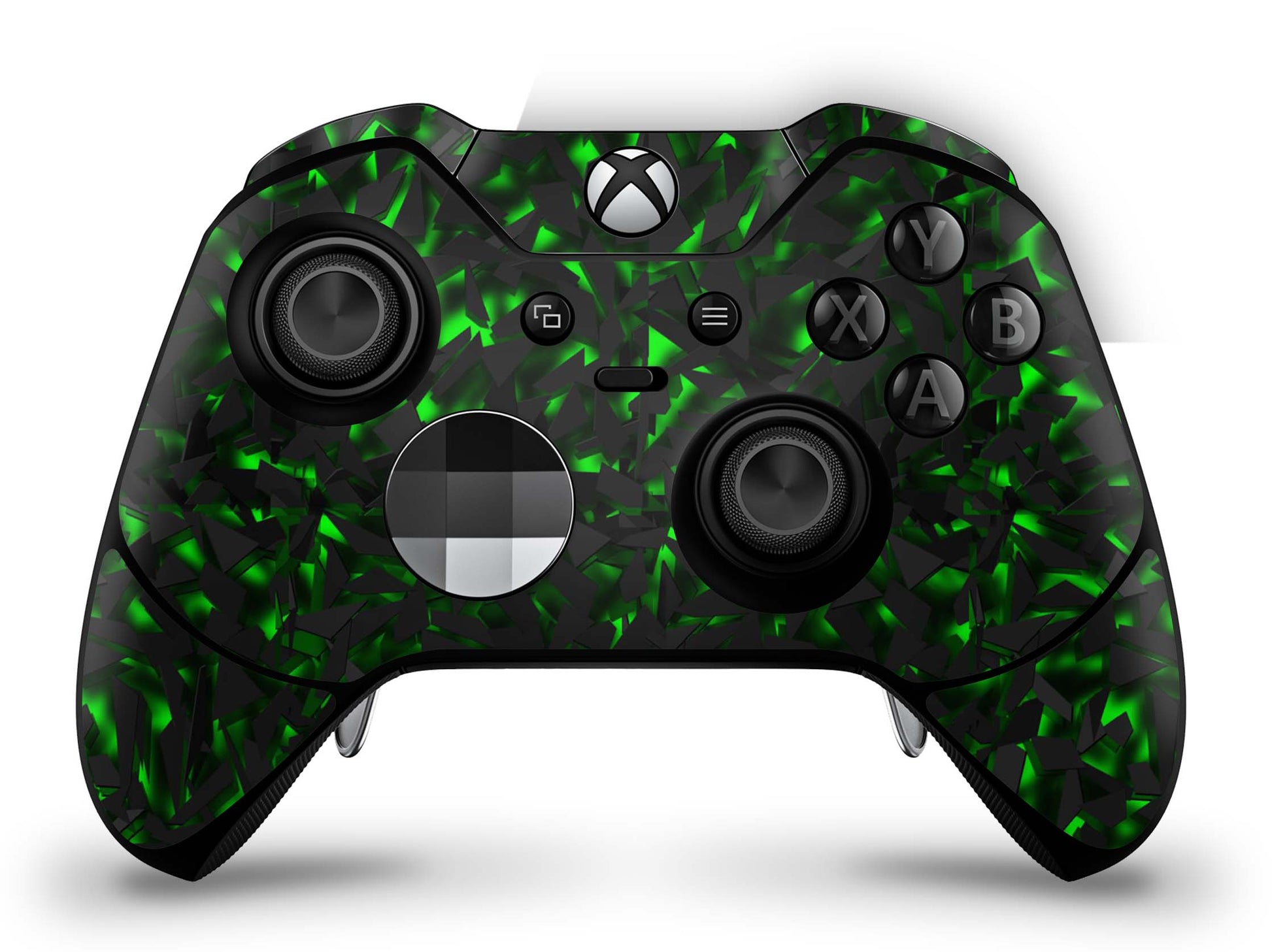 Xbox Elite Wireless Controller Skin Aufkleber Premium Folie shattered black green Aufkleber skins4u   