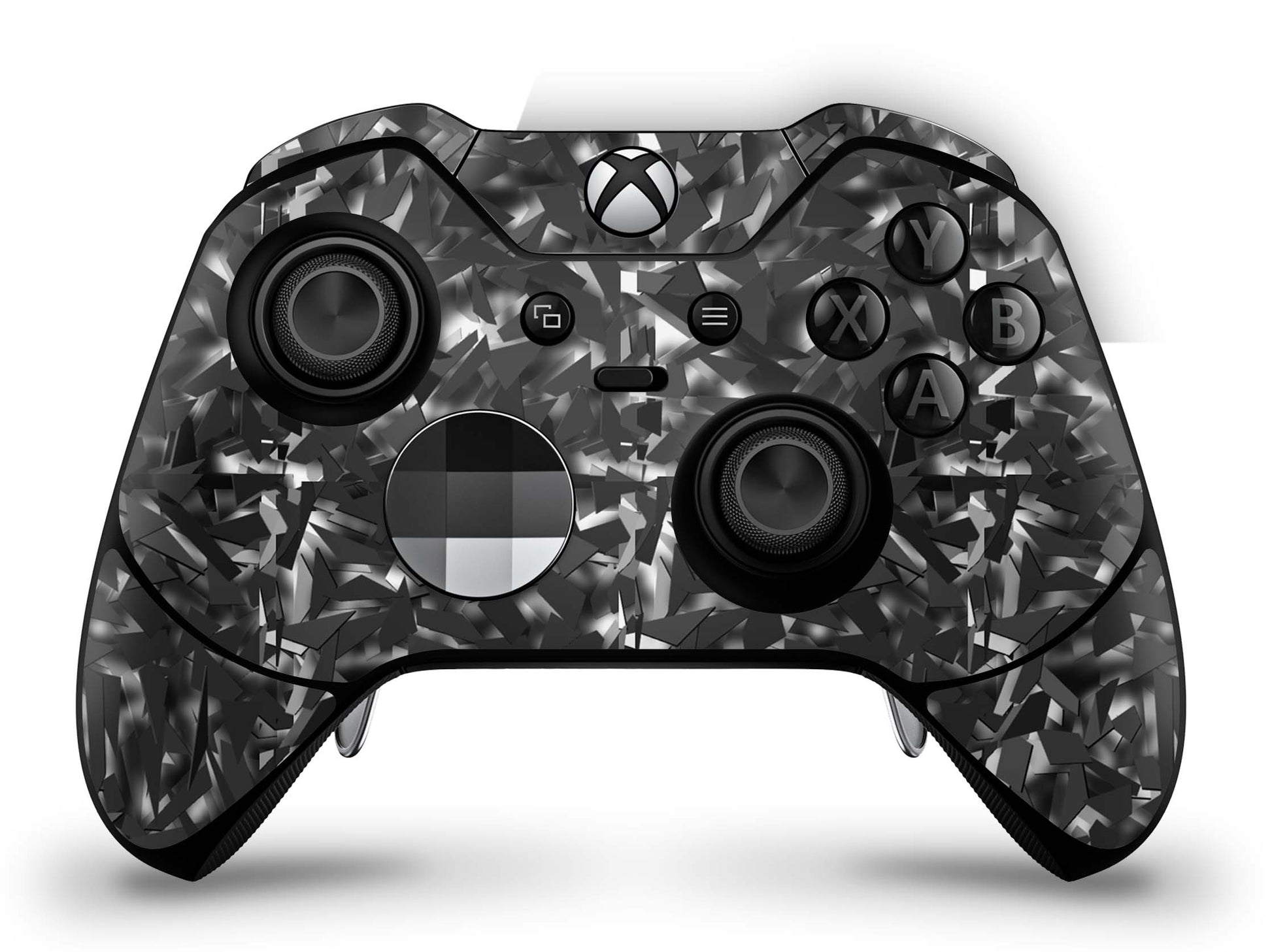 Xbox Elite Wireless Controller Skin Aufkleber Premium Folie shattered black grey Aufkleber skins4u   