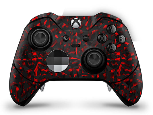 Xbox Elite Wireless Controller Series 2 Skin Aufkleber Premium Folie shattered black red Aufkleber skins4u   