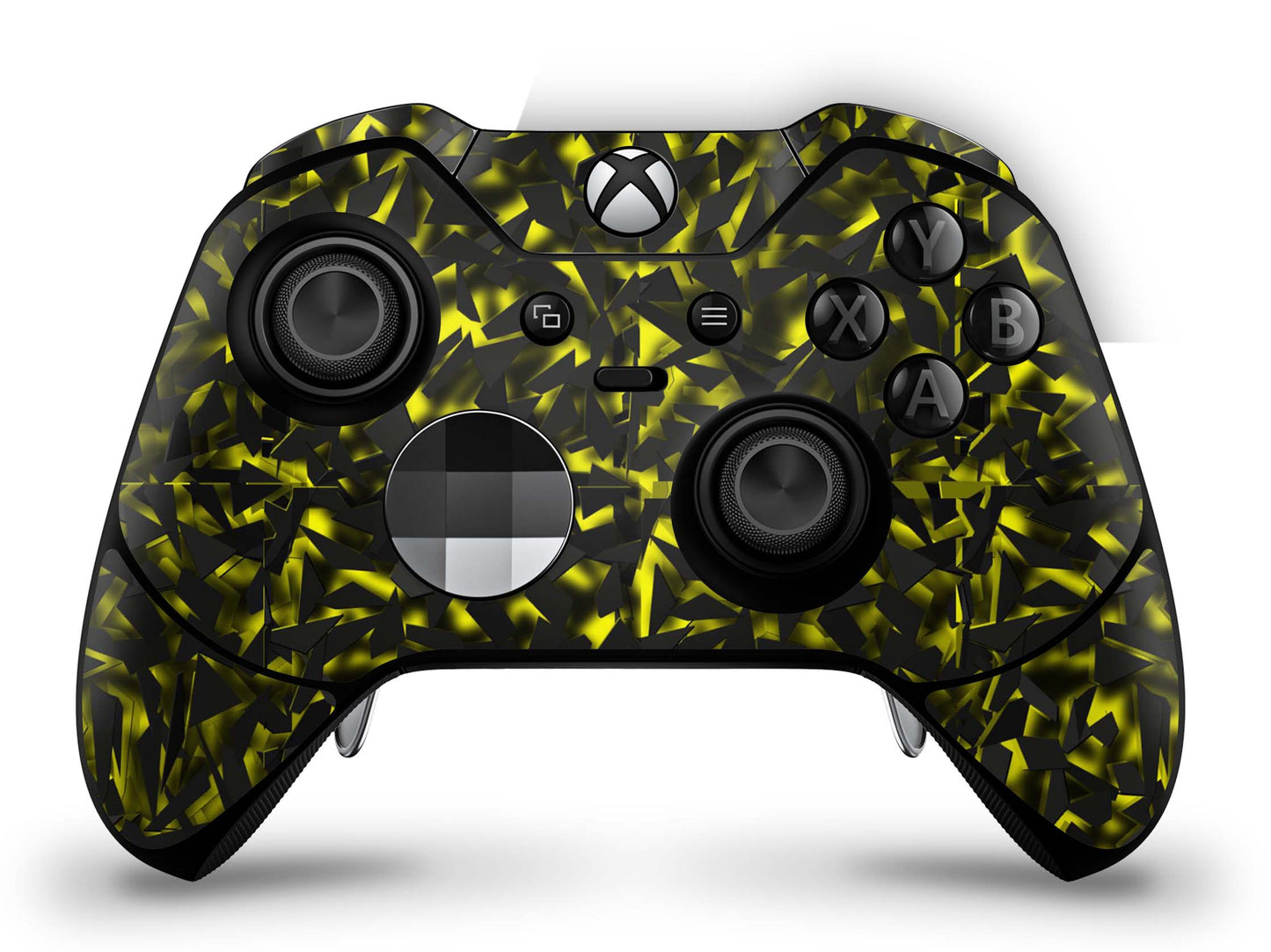 Xbox Elite Wireless Controller Skin Aufkleber Premium Folie shattered black yellow Aufkleber skins4u   