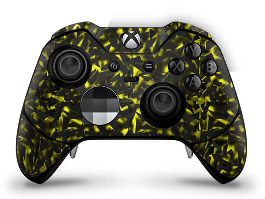 Xbox Elite Wireless Controller Series 2 Skin Aufkleber Premium Folie shattered black yellow Aufkleber skins4u   