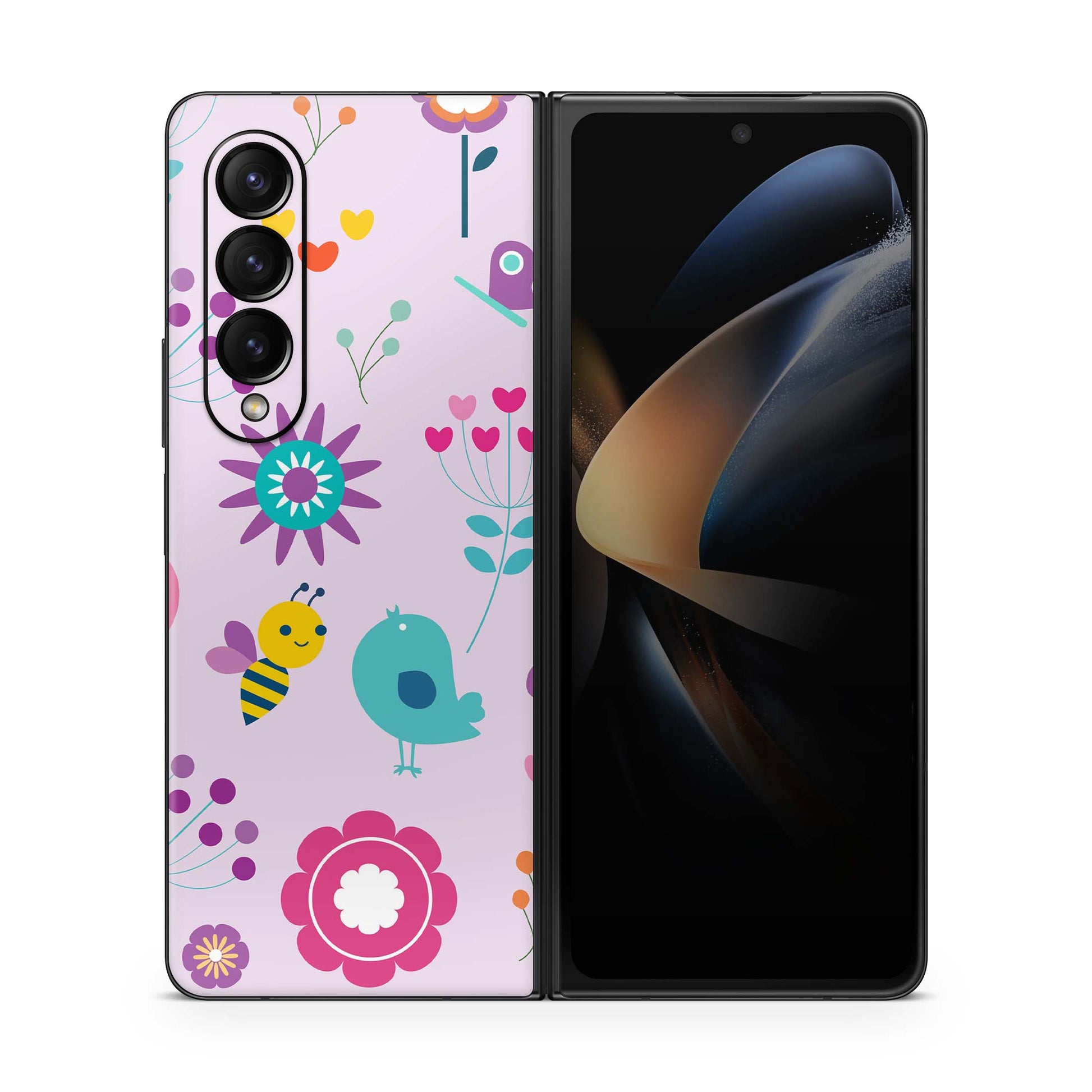 Samsung Galaxy Z Fold 6 Skin Folie Skins Handy Aufkleber Birds Vintage Aufkleber Skins4u