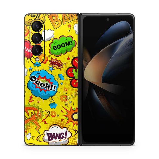 Samsung Galaxy Z Fold 6 Skin Folie Skins Handy Aufkleber Comics gelb Aufkleber Skins4u