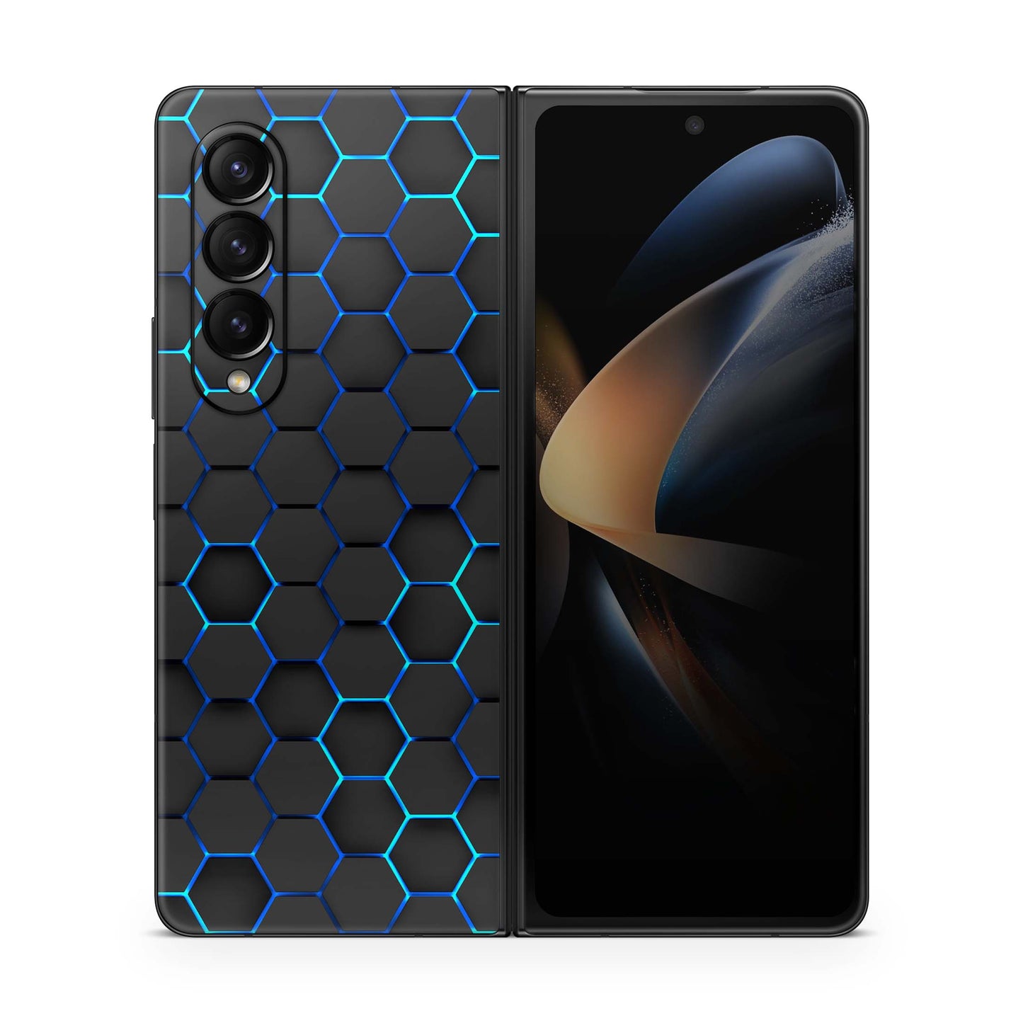 Samsung Galaxy Z Fold 6 Skin Folie Skins Handy Aufkleber Exo blau Aufkleber Skins4u