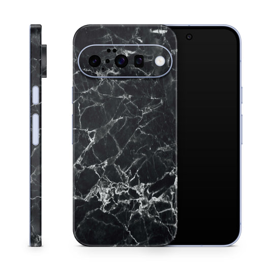 Google Pixel 11 Skins, Aufkleber & Schutzfolie – Marmor schwarz
