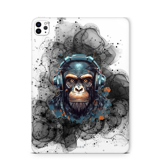 iPad Pro Skin Backcover Design Schutzfolie Folie Vinyl Skins Kratzerschutz Black Smoke Monkey Aufkleber Skins4u