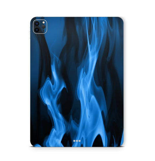 iPad Pro Skin Backcover Design Schutzfolie Folie Vinyl Skins Kratzerschutz Blaue Flammen Aufkleber Skins4u