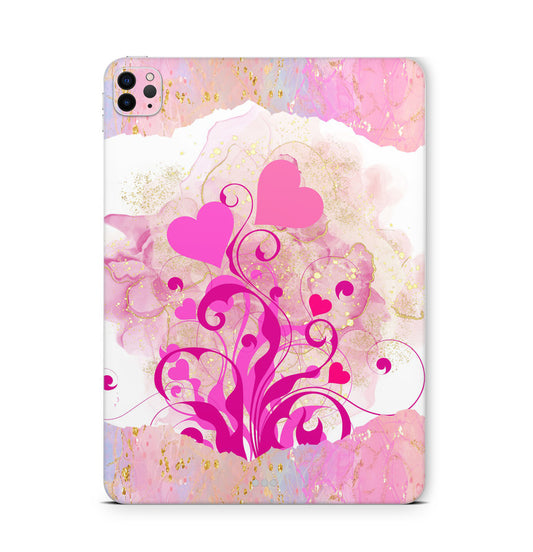 iPad Pro Skin Backcover Design Schutzfolie Folie Vinyl Skins Kratzerschutz Boarder Hearts Aufkleber Skins4u