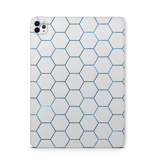 iPad Pro Skin Backcover Design Schutzfolie Folie Vinyl Skins Kratzerschutz Exo Light Blue Aufkleber Skins4u