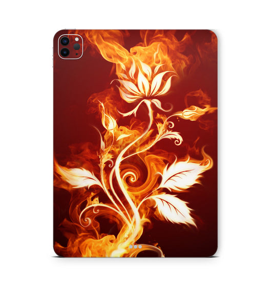 iPad Pro Skin Backcover Design Schutzfolie Folie Vinyl Skins Kratzerschutz Flower of fire Aufkleber Skins4u