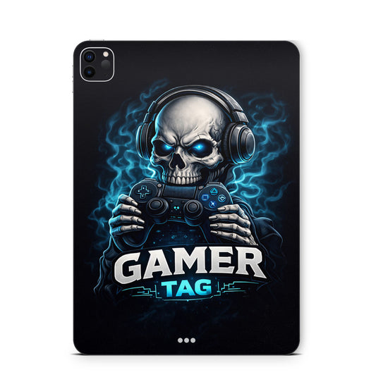 iPad Pro Skin Backcover Design Schutzfolie Folie Vinyl Skins Kratzerschutz Gamer Skull Aufkleber Skins4u