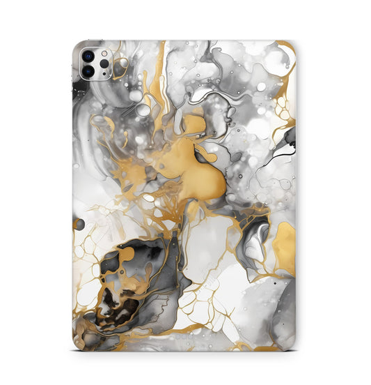 iPad Pro Skin Backcover Design Schutzfolie Folie Vinyl Skins Kratzerschutz Marmor Golden Light Aufkleber Skins4u