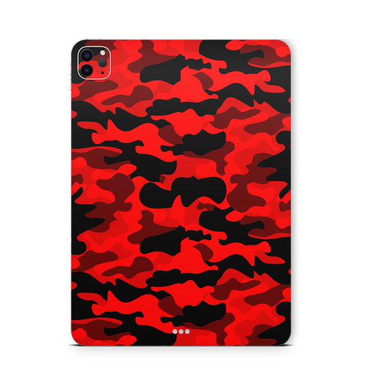 iPad Pro Skin Backcover Design Schutzfolie Folie Vinyl Skins Kratzerschutz Red Camouflage Aufkleber Skins4u