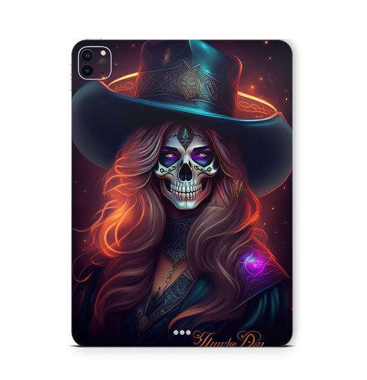 iPad Pro Skin Backcover Design Schutzfolie Folie Vinyl Skins Kratzerschutz Skull Lady Aufkleber Skins4u