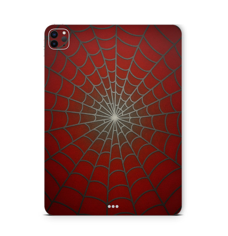 iPad Pro Skin Backcover Design Schutzfolie Folie Vinyl Skins Kratzerschutz Spiderweb rot Aufkleber Skins4u