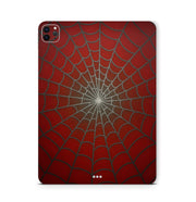 iPad Pro Skin Backcover Design Schutzfolie Folie Vinyl Skins Kratzerschutz Spiderweb rot
