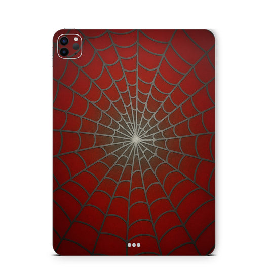 iPad Pro Skin Backcover Design Schutzfolie Folie Vinyl Skins Kratzerschutz Spiderweb rot Aufkleber Skins4u