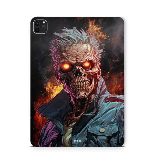 iPad Pro Skin Backcover Design Schutzfolie Folie Vinyl Skins Kratzerschutz Zombie Fire Aufkleber Skins4u