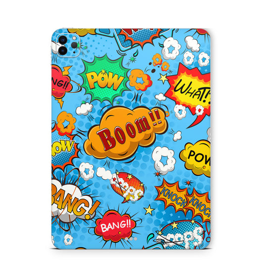 iPad Pro Skin Backcover Design Schutzfolie Folie Vinyl Skins Kratzerschutz comics blue Aufkleber Skins4u