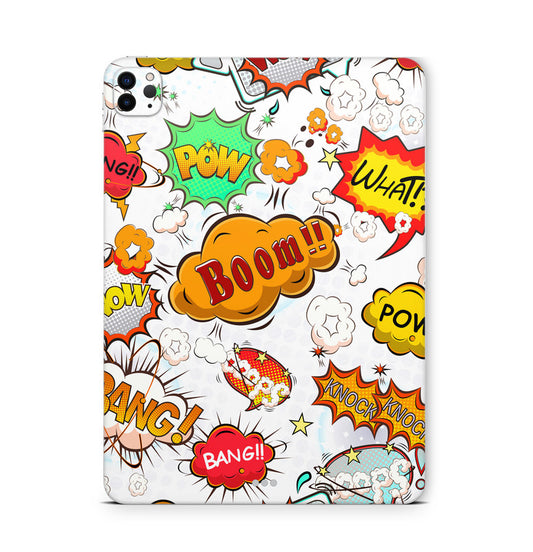 iPad Pro Skin Backcover Design Schutzfolie Folie Vinyl Skins Kratzerschutz comics white Aufkleber Skins4u