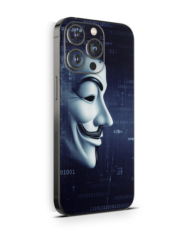 iPhone 15 Skin Schutzfolie Aufkleber Design Vinyl Folie Anonymous Aufkleber Skins4u