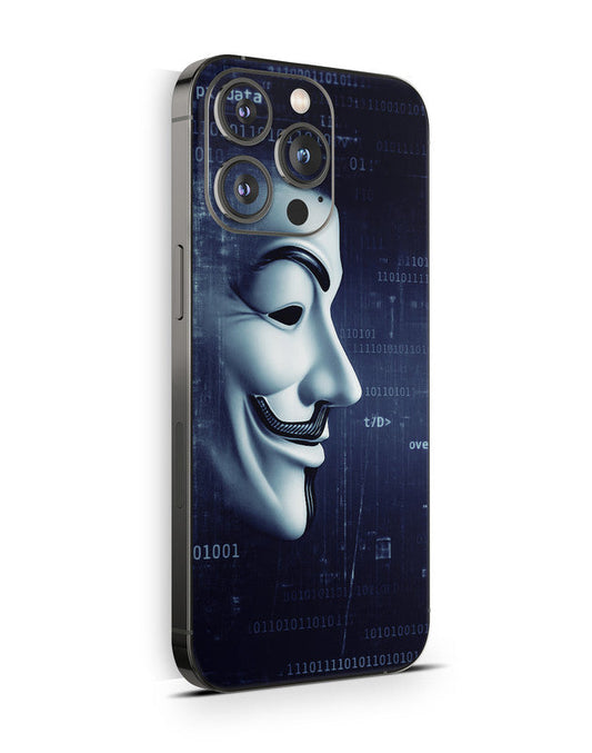 iPhone 16 Skin Schutzfolie Aufkleber Design Vinyl Folie Anonymous Aufkleber Skins4u