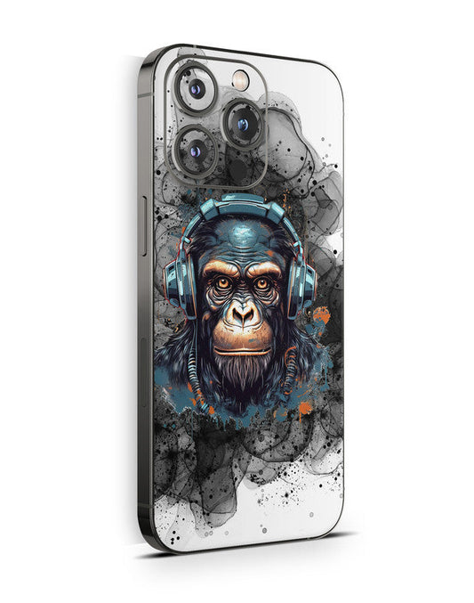 iPhone 16 Skin Schutzfolie Aufkleber Design Vinyl Folie Black Smoke Monkey Aufkleber Skins4u