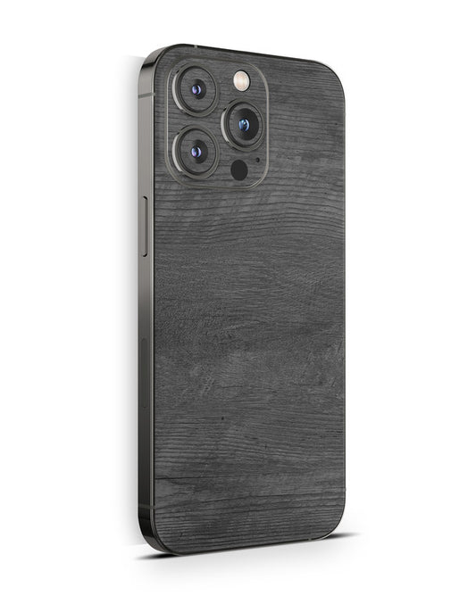iPhone 14 Pro Skin Schutzfolie Aufkleber Design Vinyl Folie Black Woodgrasin