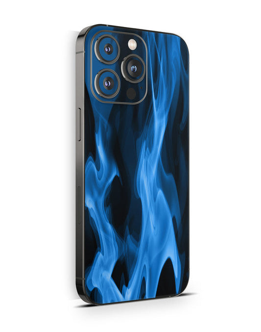 iPhone 16 Skin Schutzfolie Aufkleber Design Vinyl Folie Blaue Flammen Aufkleber Skins4u