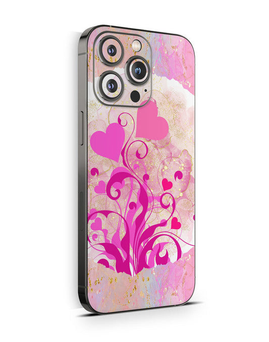 iPhone 16 Skin Schutzfolie Aufkleber Design Vinyl Folie Boarder Hearts Aufkleber Skins4u