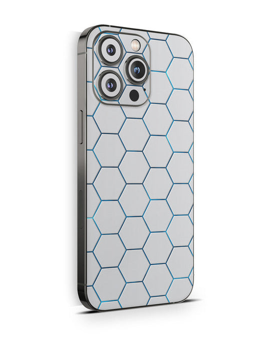 iPhone 16 Skin Schutzfolie Aufkleber Design Vinyl Folie Exo Light Blue Aufkleber Skins4u