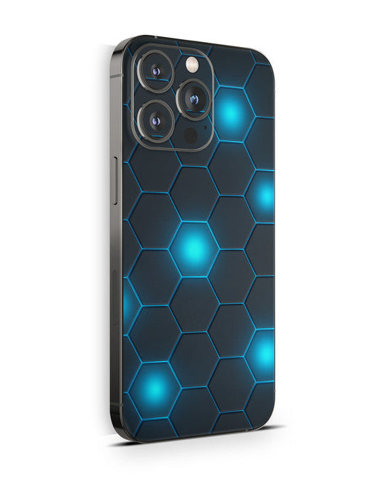iPhone 16 Skin Schutzfolie Aufkleber Design Vinyl Folie Exo blau Aufkleber Skins4u