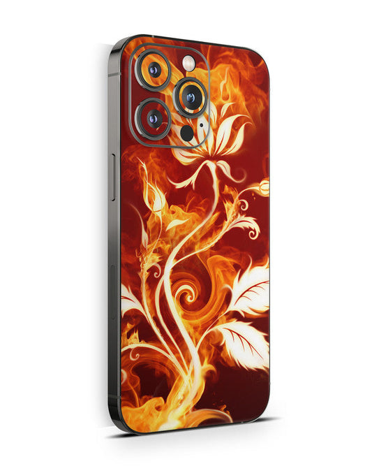 iPhone 16 Skin Schutzfolie Aufkleber Design Vinyl Folie Flower of fire Aufkleber Skins4u