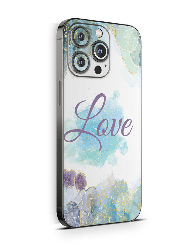 iPhone 16 Skin Schutzfolie Aufkleber Design Vinyl Folie Glitter Love Aufkleber Skins4u