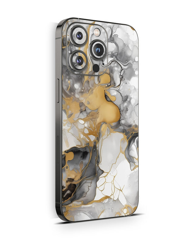 iPhone 14 Pro Skin Schutzfolie Aufkleber Design Vinyl Folie Marmor Golden Light