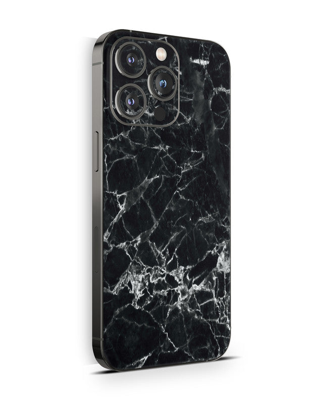 iPhone 16 Skin Schutzfolie Aufkleber Design Vinyl Folie Marmor schwarz Aufkleber Skins4u