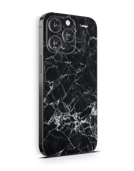 iPhone 15 Skin Schutzfolie Aufkleber Design Vinyl Folie Marmor schwarz Aufkleber Skins4u