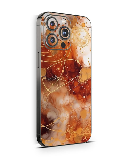 iPhone 14 Pro Max Skin Schutzfolie Aufkleber Design Vinyl Folie Orange Circle