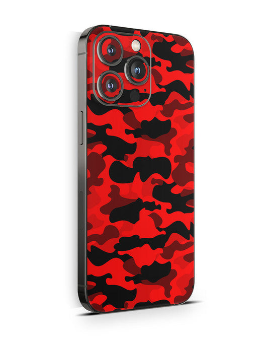 iPhone 16 Skin Schutzfolie Aufkleber Design Vinyl Folie Red Camouflage Aufkleber Skins4u